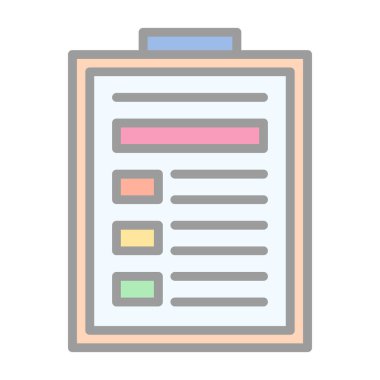 Belge. Web simgesi basit illüstrasyon 