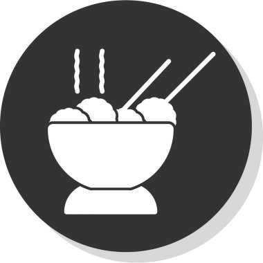 Vektör illüstrasyon, kasedeki köfte ikonu 