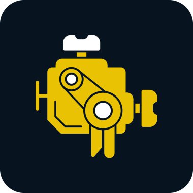 motor simgesi, vektör illüstrasyonu basit tasarım