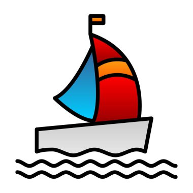 tekne web simgesi basit illüstrasyon