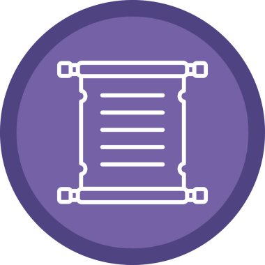 Parşömen simgesi, vektör illüstrasyonu basit tasarım