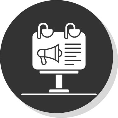 reklam panosu simgesi, vektör illüstrasyonu basit tasarım