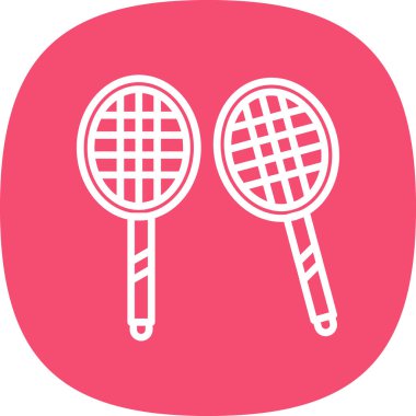 Tenis ikonunun vektör illüstrasyonu