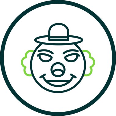 palyaço simgesi vektör illüstrasyonu