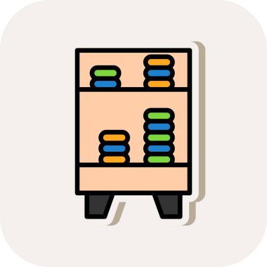 Kitap simgesini yığını. Yığın kitap vektör simgesi web için anahat çizimi