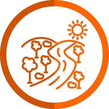 Ağaç simgesinin vektör illüstrasyonu