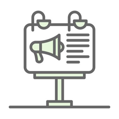 reklam panosu simgesi, vektör illüstrasyonu basit tasarım