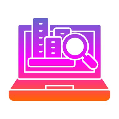 dizüstü bilgisayar simgesi. Web için dizüstü bilgisayar vektör simgelerinin düz çizimi