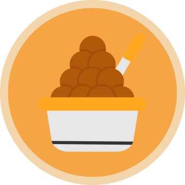 Köfteli kase, vektör çizimi 