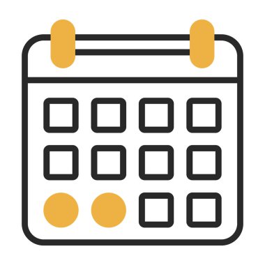 Takvim simgesi, vektör illüstrasyonu basit tasarım