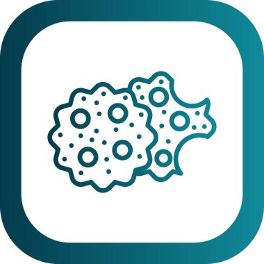 Kurabiye simgesi, vektör illüstrasyonu basit tasarım