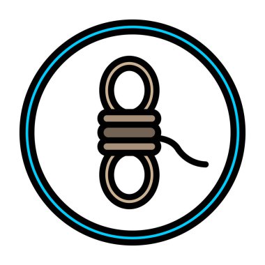 İp düz simgesinin vektör illüstrasyonu