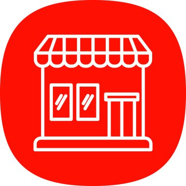 Market simgesinin vektör illüstrasyonu