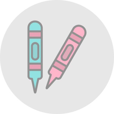 Boya kalemi simge vektör çizim