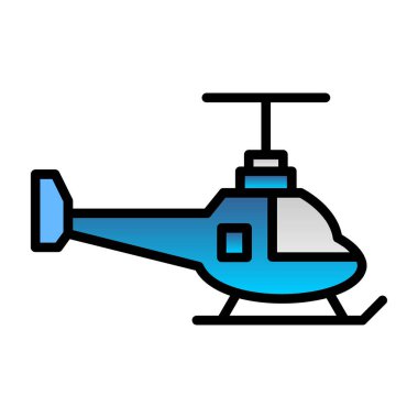 Helikopter. Web simgesi basit illüstrasyon