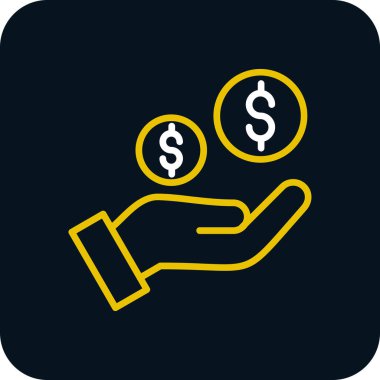 vektör para simgesi illüstrasyonu