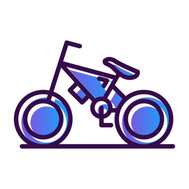 Bisiklet yassı simgesinin vektör illüstrasyonu