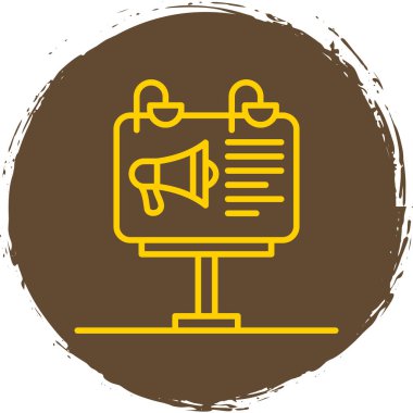 reklam panosu simgesi, vektör illüstrasyonu basit tasarım