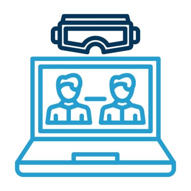 Çevrimiçi konferans. Web simgesi