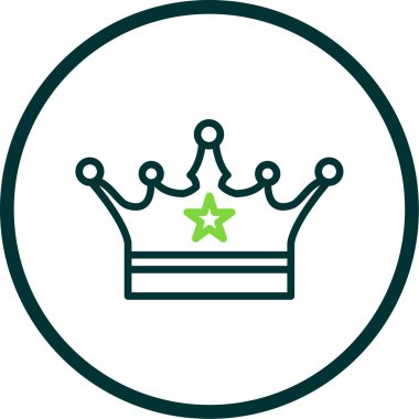 Taç ikonu. vektör illüstrasyonu 