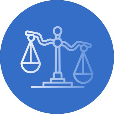 Adalet Ölçekleri simgesi web basit illüstrasyon