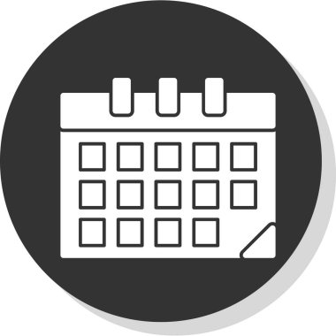 Takvim simgesi, vektör illüstrasyonu basit tasarım