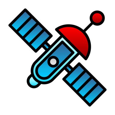 uydu simgesi, vektör illüstrasyonu basit tasarım