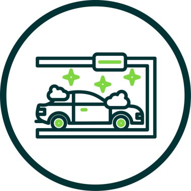 Araba boyama vektör simgesi. düz tasarım illüstrasyon. 