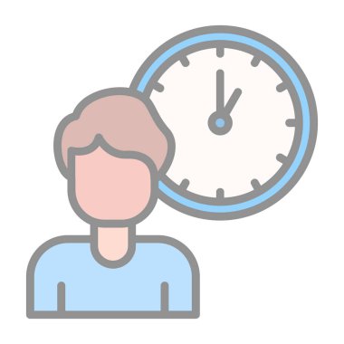 Zaman yönetimi simgesi vektör illüstrasyonu