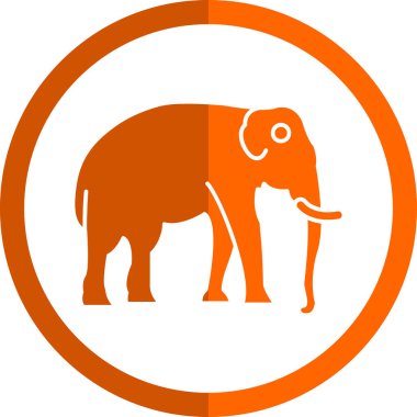 Fil simgesi, vektör illüstrasyonu basit tasarım