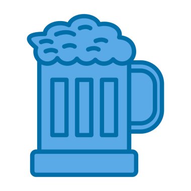 Bir bardak bira ikonu, vektör illüstrasyonu basit tasarım