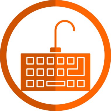 bilgisayar klavyesi simgesi, vektör illüstrasyonu basit tasarım