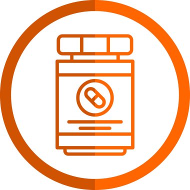 Antibiyotik ilaç şişesi vektör çizimi