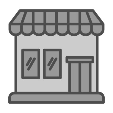 Market simgesinin vektör illüstrasyonu