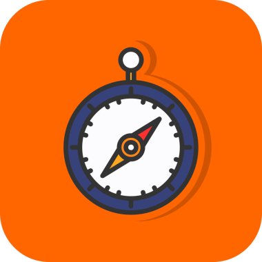 pusula düz simgesi, vektör illüstrasyon tasarımı