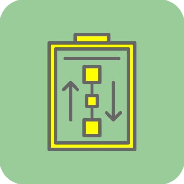 Çalışma Akımı web simgesi basit illüstrasyon 