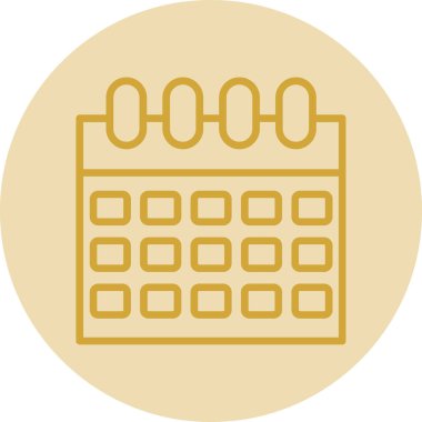 Takvim simgesi, vektör illüstrasyonu basit tasarım