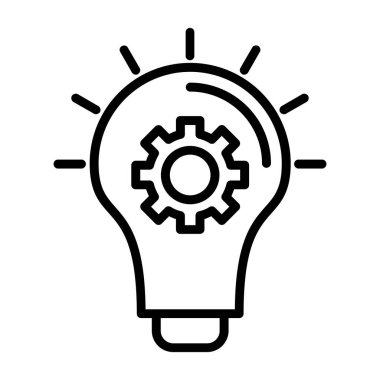 düz fikir kabartma düz vektör simgesi