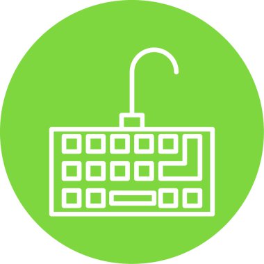 bilgisayar klavyesi simgesi, vektör illüstrasyonu basit tasarım