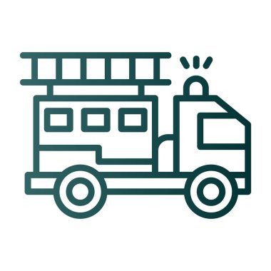 İtfaiye aracı web vektör simgesi 