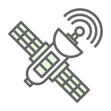 uydu simgesi, vektör illüstrasyonu basit tasarım