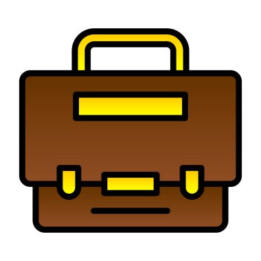 Bavul. Web simgesi basit illüstrasyon 