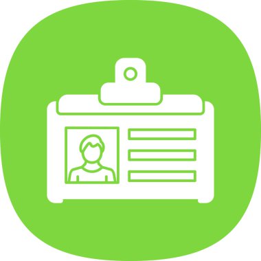 Kimlik kartı web simgesi, vektör illüstrasyonu 