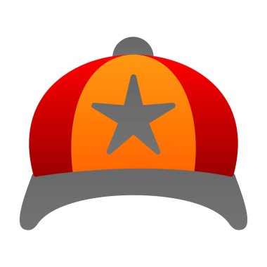 vektör rengi olarak askeri başlık düz simgesi