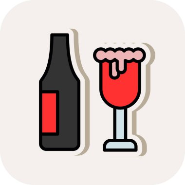 Şeffaf arkaplanda alkol vektör simgesi, alkol logosu tasarımı