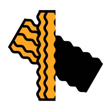 Çizgi film simgesinin siyah beyaz renginin vektör çizimi