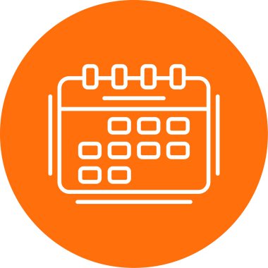 Takvim simgesi, vektör illüstrasyonu basit tasarım