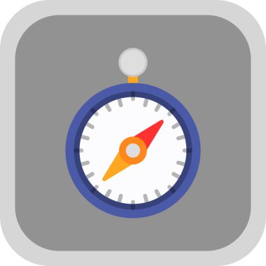 pusula düz simgesi, vektör illüstrasyon tasarımı