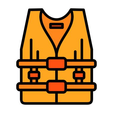 Yelek giysi simgesinin vektör illüstrasyonu 