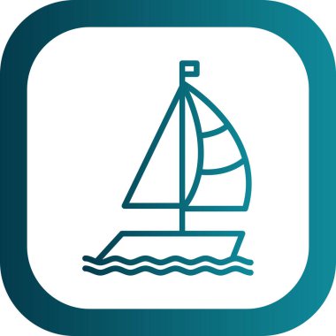 tekne web simgesi basit illüstrasyon